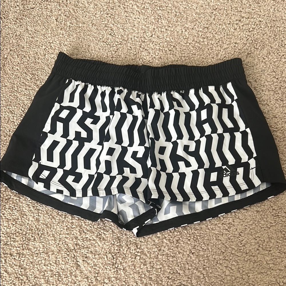 Adidas Women's Black and White Shorts